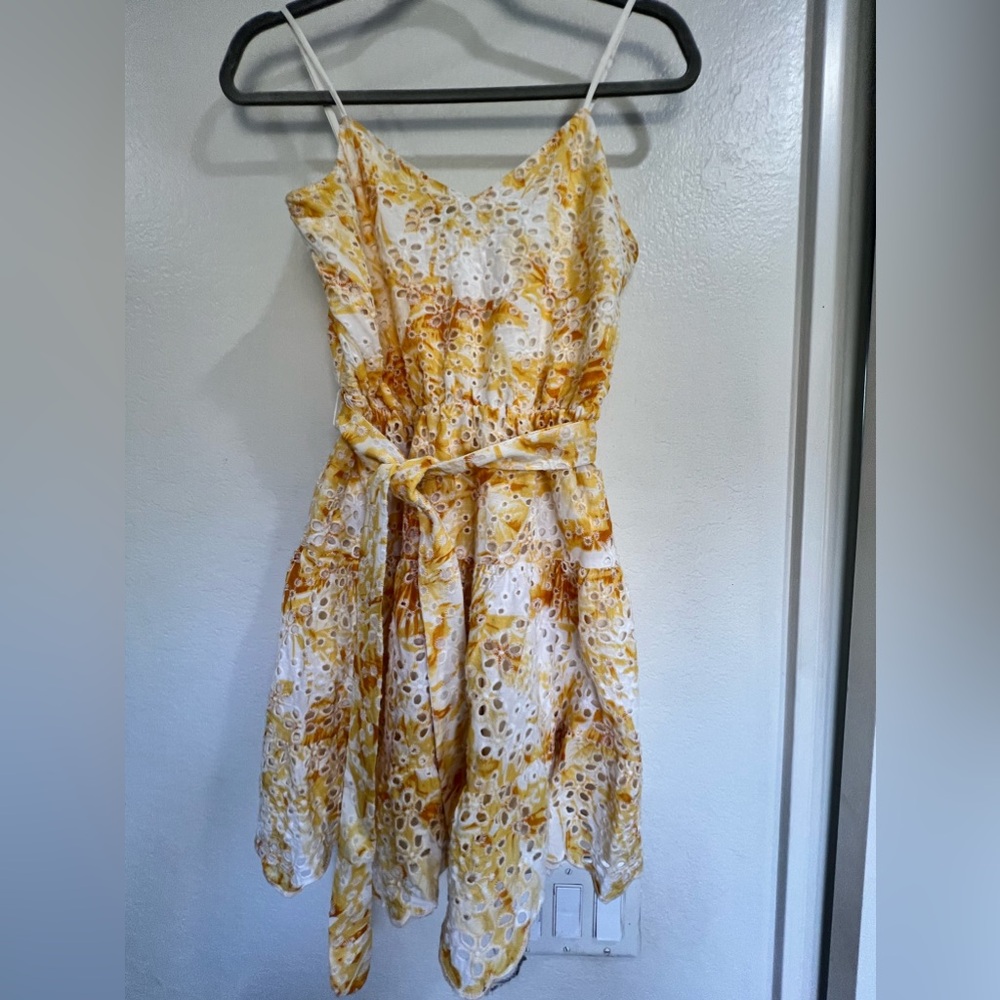 Express Yellow eyelet summer dress